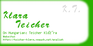 klara teicher business card